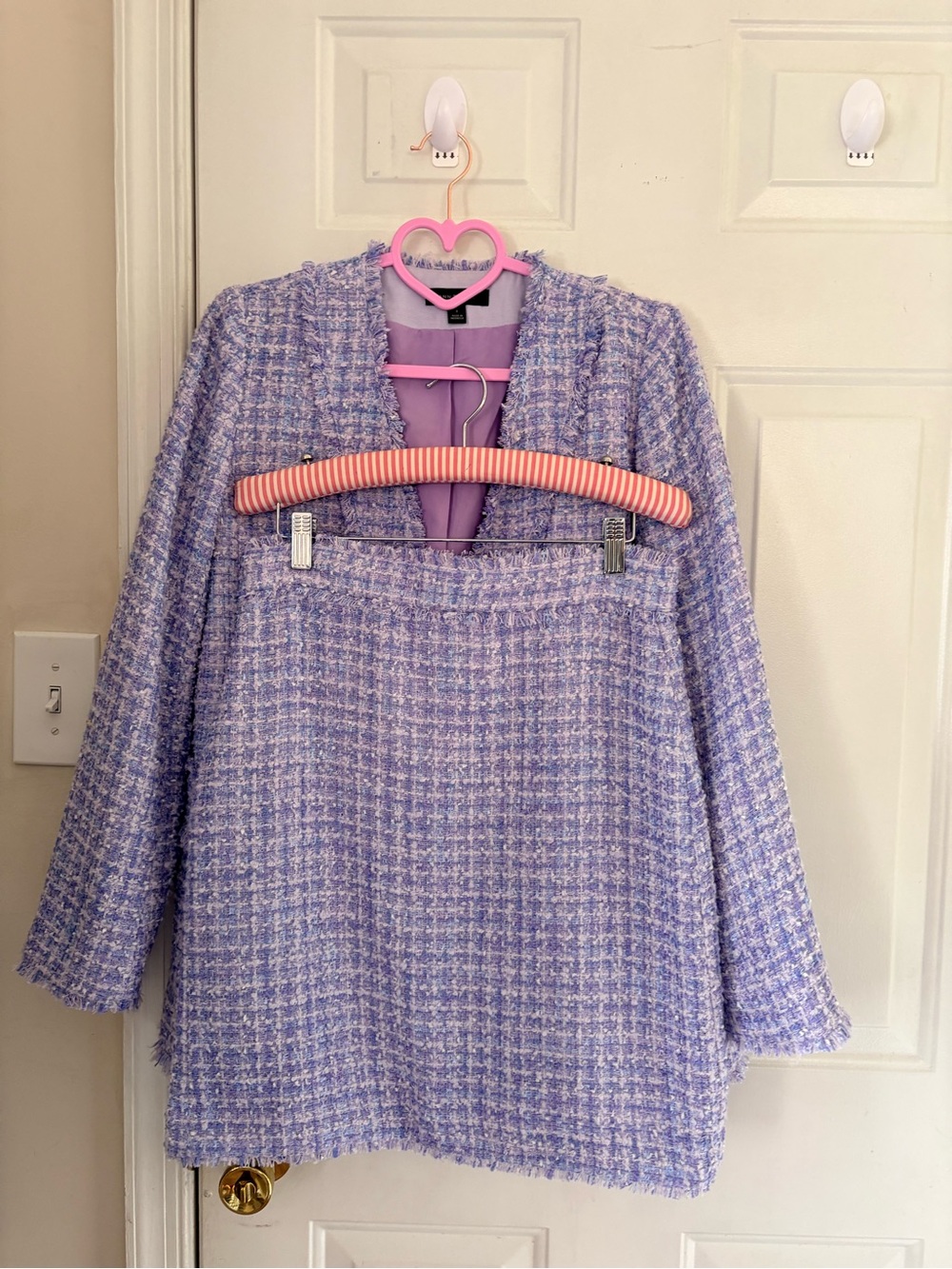 Ann Taylor Purple Tweed Skirt Suit Size XS/S - Picture 11 of 15